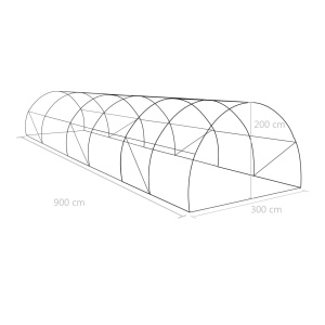 Seră, 27 m², 900 x 300 x 200 cm - Img 11