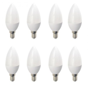 Set 8 Becuri LED Drimus E14 6W lumina rece DL-6062