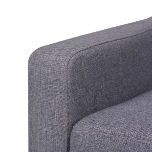 Set canapea, 2 piese, textil, Gri - Img 9