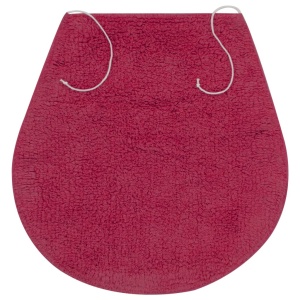 Set covorașe baie, 3 piese, fucsia, textil - Img 5
