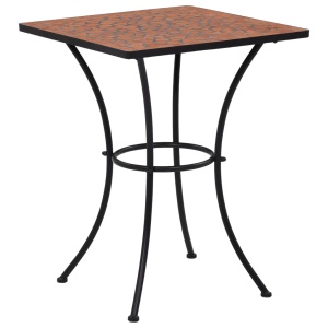 Set de bistro mozaic, 3 piese, cărămiziu, placă ceramică - Img 2