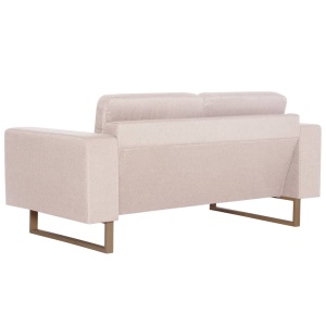Set de canapele, 2 piese, crem, material textil - Img 12