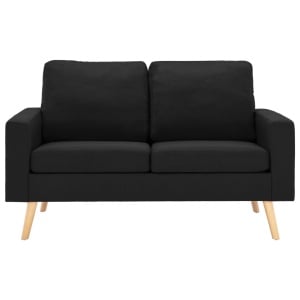 Set de canapele, 2 piese, negru, material textil - Img 3
