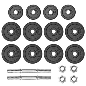 Set de gantere de 18 piese, 30 kg fontă - Img 2