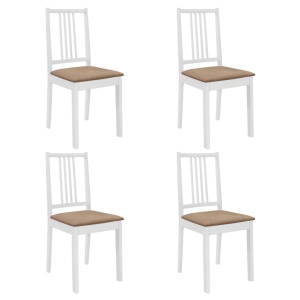Set de mobilier de bucătărie, 5 piese, alb, MDF - Img 8