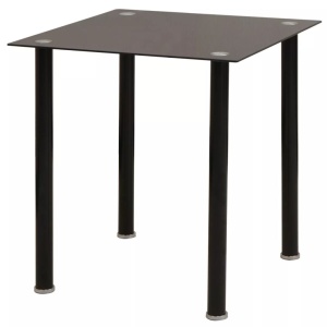 Set masă și scaune de bucătărie, 5 piese, negru - Img 2