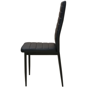Set masă și scaune de bucătărie, 5 piese, negru - Img 8