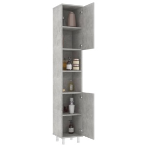 Set mobilier baie, 3 piece, gri beton, PAL - Img 7