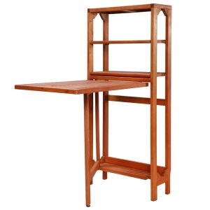 Set mobilier bistro pliabil, 3 piese, lemn masiv de acacia - Img 4