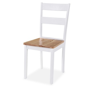 Set mobilier bucătărie, 3 piese, MDF și lemn de hevea, alb - Img 2