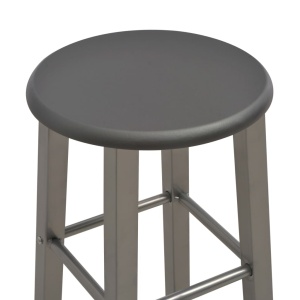 Set mobilier de bar, 3 piese, antracit, lemn și oțel - Img 7