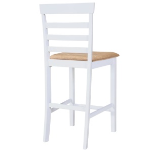 Set mobilier de bar din lemn, masă și 4 scaune, alb - Img 5