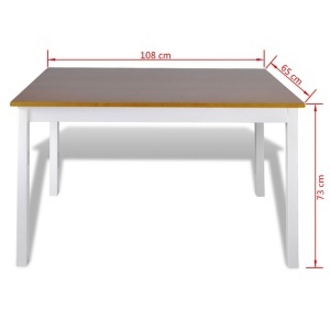 Set mobilier de bucătărie, 5 piese, maro și alb - Img 6