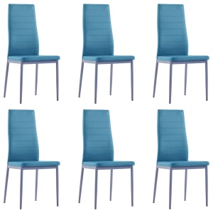 Set mobilier de bucătărie, 7 piese, albastru - Img 5