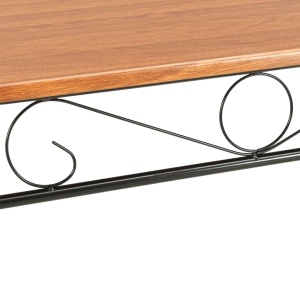 Set mobilier de bucătărie, 7 piese, maro, MDF și oțel - Img 7