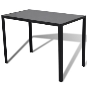 Set mobilier de bucătărie, cinci piese, negru - Img 3