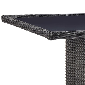 Set mobilier de exterior, 11 piese, negru, poliratan - Img 11