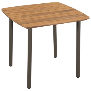 Set mobilier de exterior, 5 piese, lemn masiv de acacia și oțel - Img 2