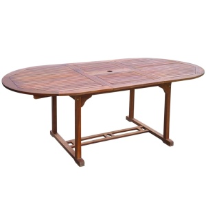 Set mobilier de exterior, 7 piese, lemn masiv de acacia - Img 4