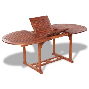 Set mobilier de exterior, 7 piese, lemn masiv de acacia - Img 5