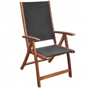 Set mobilier de exterior, 7 piese, lemn masiv de acacia - Img 8