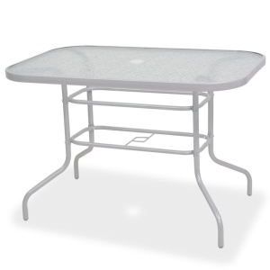 Set mobilier de exterior, 8 piese, gri, oțel și textilenă - Img 8
