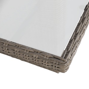 Set mobilier de exterior, 9 piese, maro, poliratan - Img 5