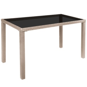 Set mobilier de exterior cu perne, 5 piese, bej, poliratan - Img 8