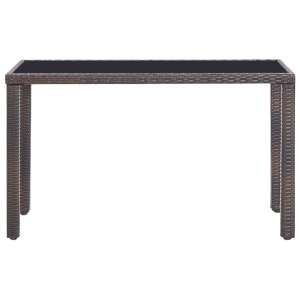 Set mobilier de exterior cu perne, 5 piese, maro, poliratan - Img 4