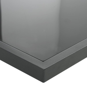 Set mobilier de exterior cu perne, 7 piese, negru, poliratan - Img 5