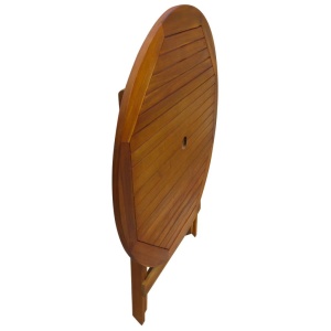 Set mobilier de exterior pliabil, 5 piese, lemn masiv de acacia - Img 4