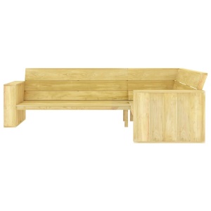 Set mobilier de grădină, 2 piese, lemn de pin tratat - Img 4