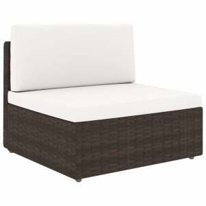 Set mobilier de grădină, 5 piese, maro, poliratan - Img 4