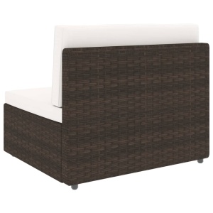 Set mobilier de grădină, 7 piese, maro, poliratan - Img 5