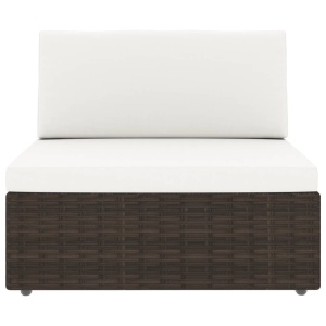 Set mobilier de grădină, 8 piese, maro, poliratan - Img 3