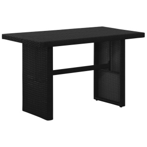 Set mobilier de grădină cu perne, 3 piese, negru, poliratan - Img 7