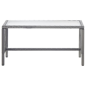 Set mobilier de grădină cu perne, 4 piese, antracit, poliratan - Img 4