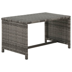Set mobilier de grădină cu perne, 4 piese, gri, poliratan - Img 4