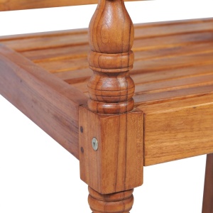 Set mobilier de grădină cu perne, 4 piese, lemn masiv de tec - Img 2