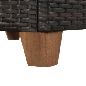 Set mobilier de grădină cu perne, 4 piese, maro, poliratan - Img 8