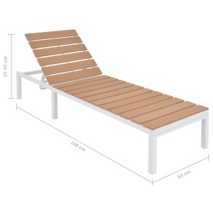 Set mobilier de grădină cu perne, 5 piese, aluminiu și WPC - Img 11