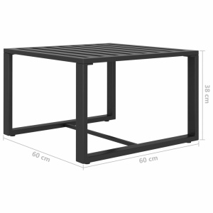 Set mobilier de grădină cu perne, 6 piese, antracit, aluminiu - Img 5