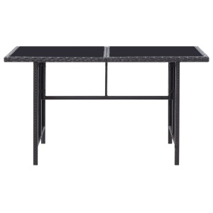 Set mobilier de grădină cu perne, 6 piese, negru, poliratan - Img 11