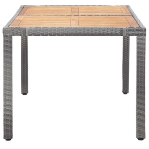 Set mobilier de grădină cu perne, 7 piese, gri, poliratan - Img 4
