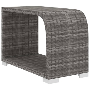 Set mobilier de grădină cu perne, 8 piese, gri, poliratan - Img 7