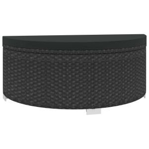Set mobilier de grădină cu perne, 8 piese, negru, poliratan - Img 7