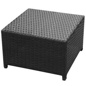 Set mobilier de grădină cu perne, 8 piese, negru, poliratan - Img 7
