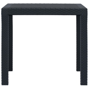 Set mobilier exterior, 5 piese, antracit, plastic, aspect ratan - Img 12