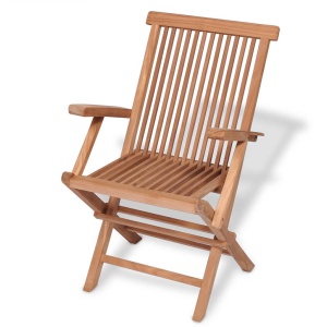 Set mobilier grădină, 5 piese, lemn masiv de tec - Img 4