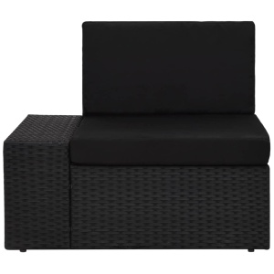 Set mobilier grădină, 5 piese, negru, poliratan - Img 7